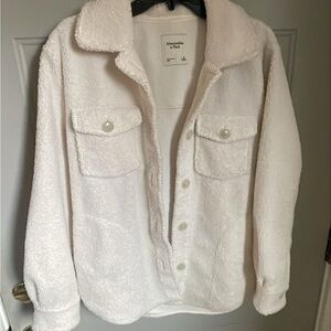 Abercrombie & Fitch Cream Teddy Jacket